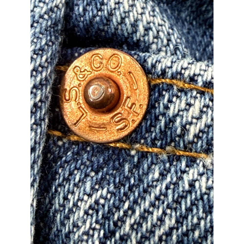 Vintage 1981 Levi's Orange Tab 517 USA Made‎ Bootcut Jeans Distressed Fade 42x34 - Picture 15 of 16